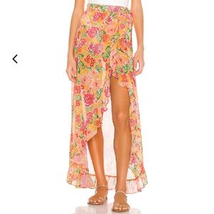 Lovers + Friends WAVES FOR DAYS WRAP Maxi SKIRT